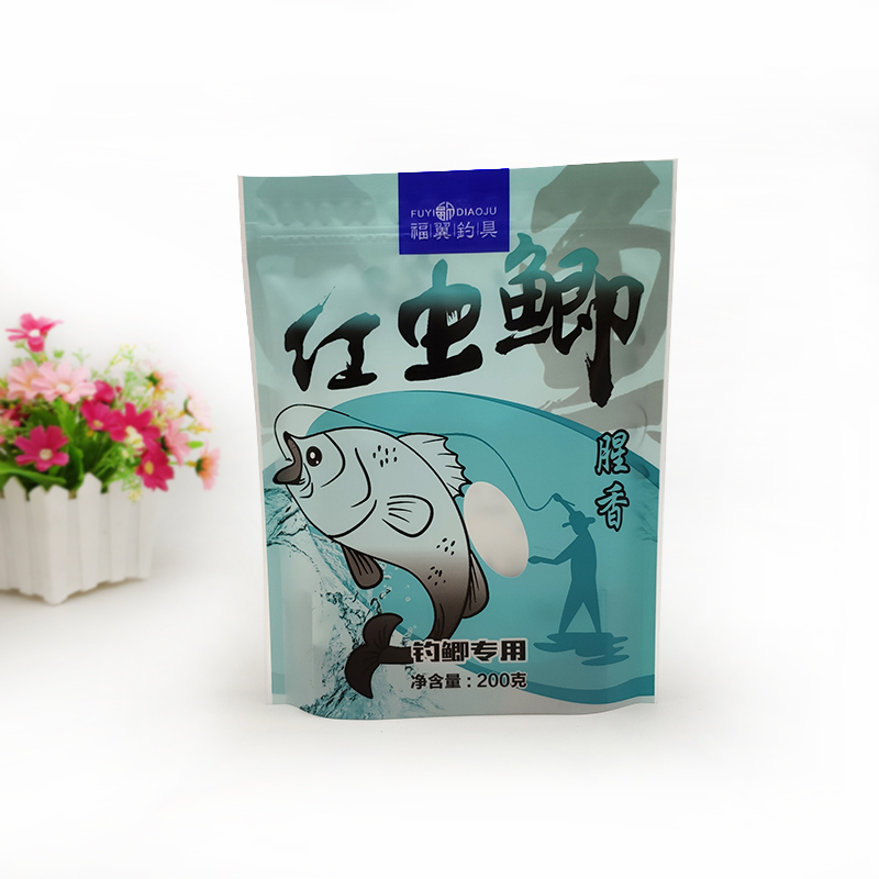 魚餌(er)包裝袋餌料窩料(liào)防潮三邊封拉鏈(liàn)袋鋁箔袋彩印複(fu)合自立袋